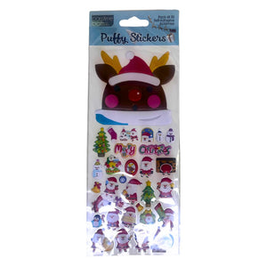 Xmas Puffy Stickers MultiMix Pkt 30