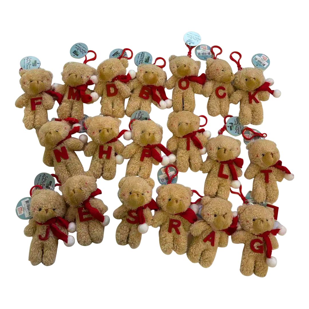 Xmas Alpha Novelty Bear 11.5x8cm