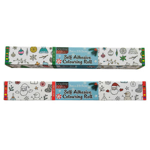 Xmas S/Adhs Colouring Roll 29.5cmx3m