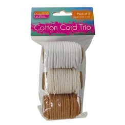 Cotton Cord Trio 1mm Pack of 3