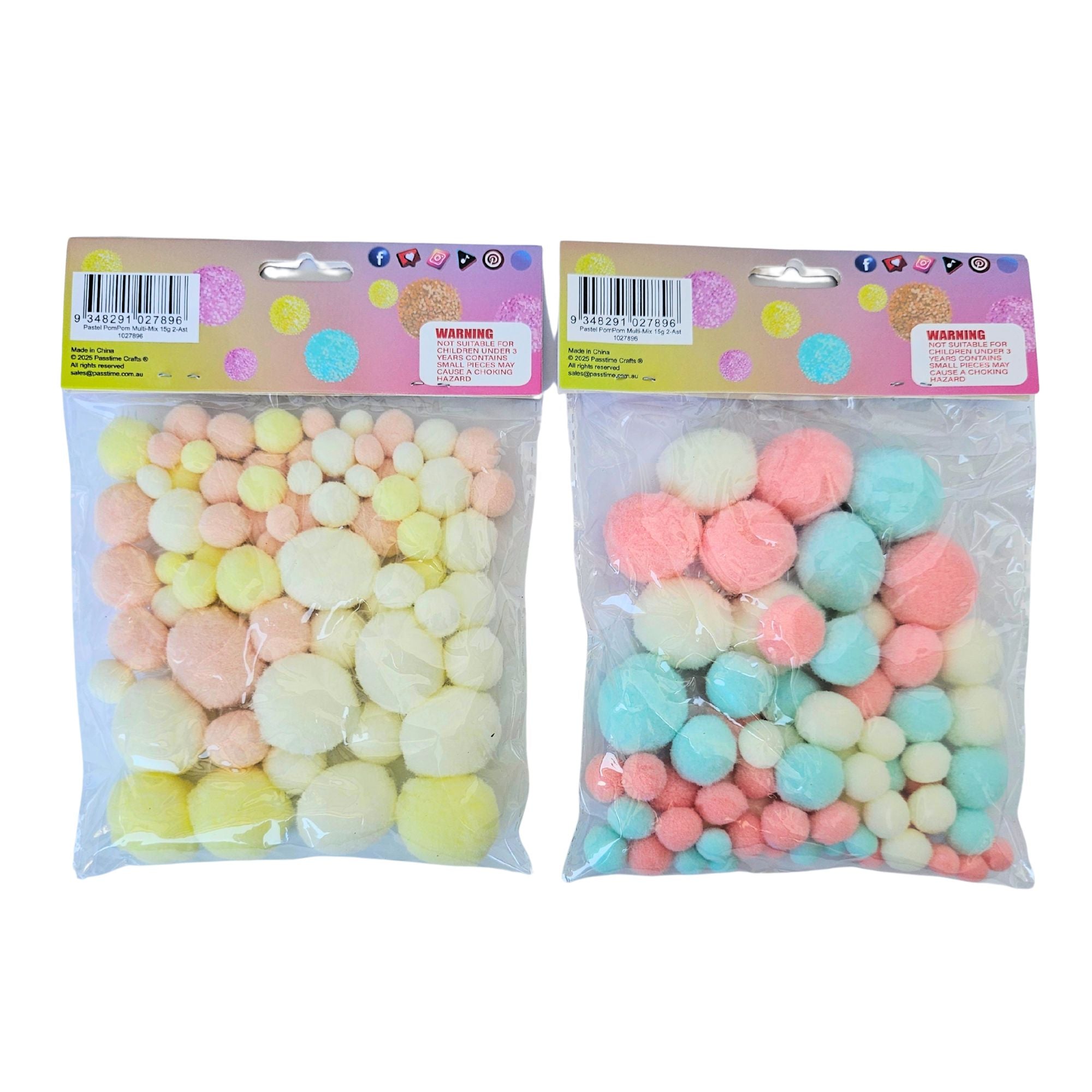 Pastel Pom Poms 15g