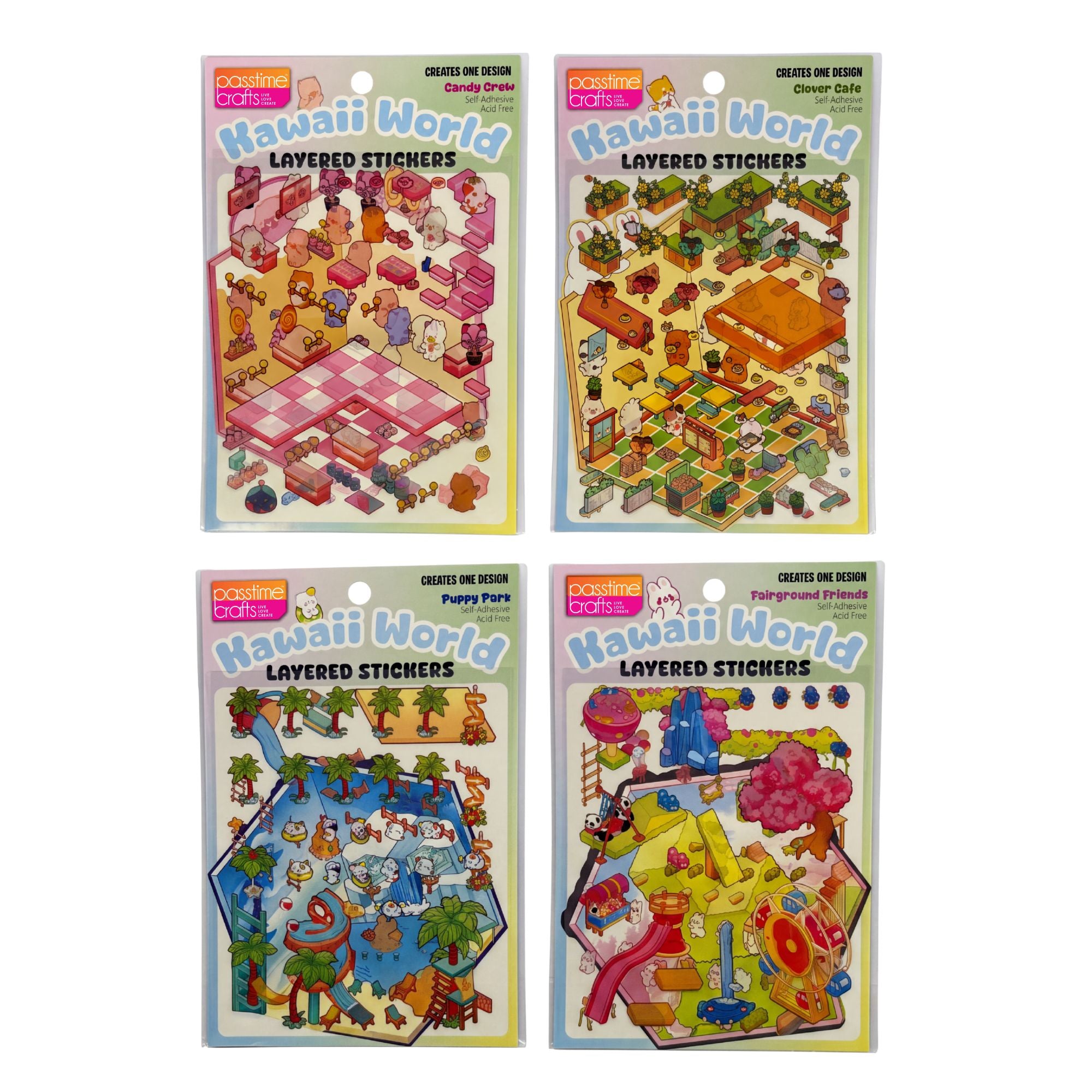 Kawaii World Layered Stickers - NEW designs