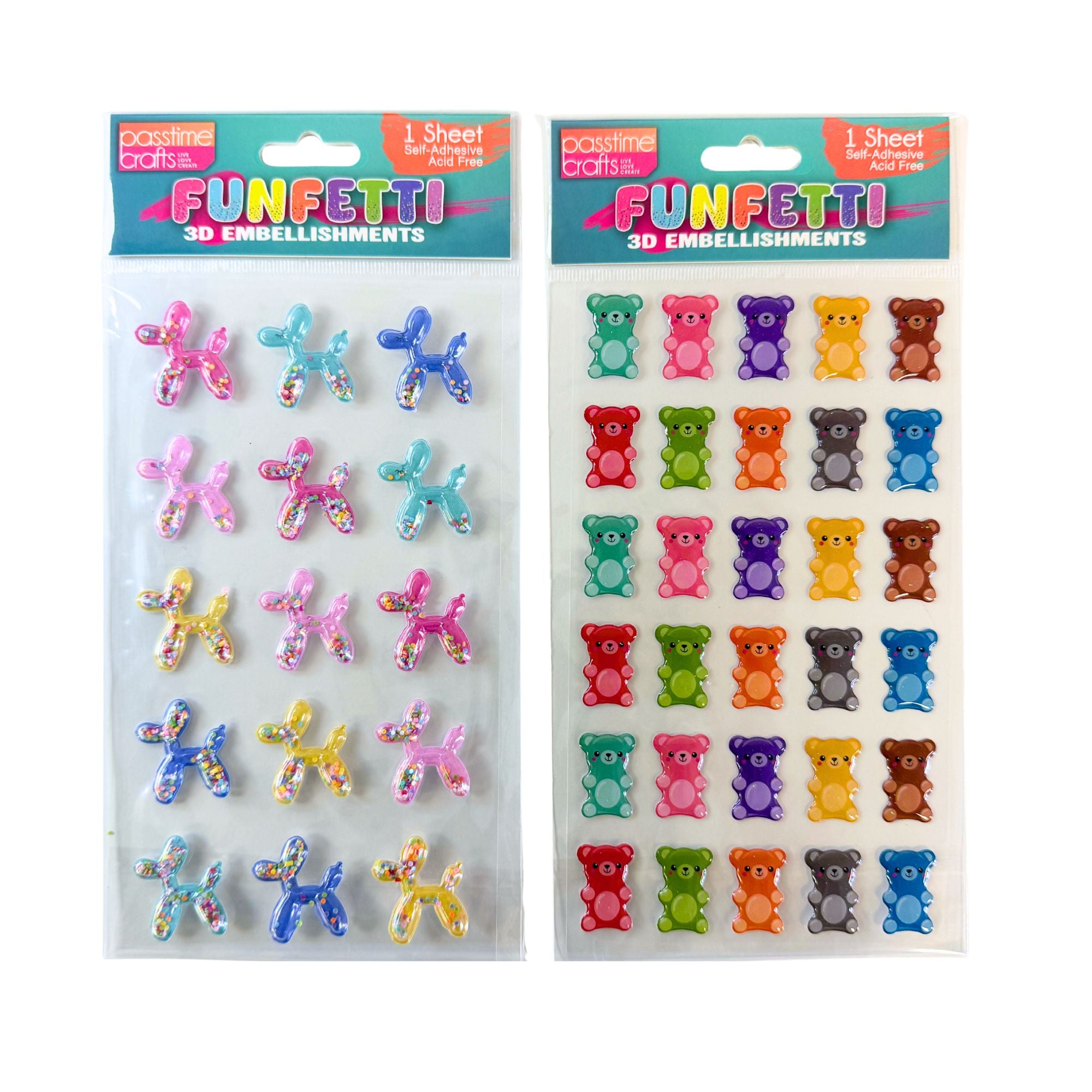 Funfetti 3D Stickers