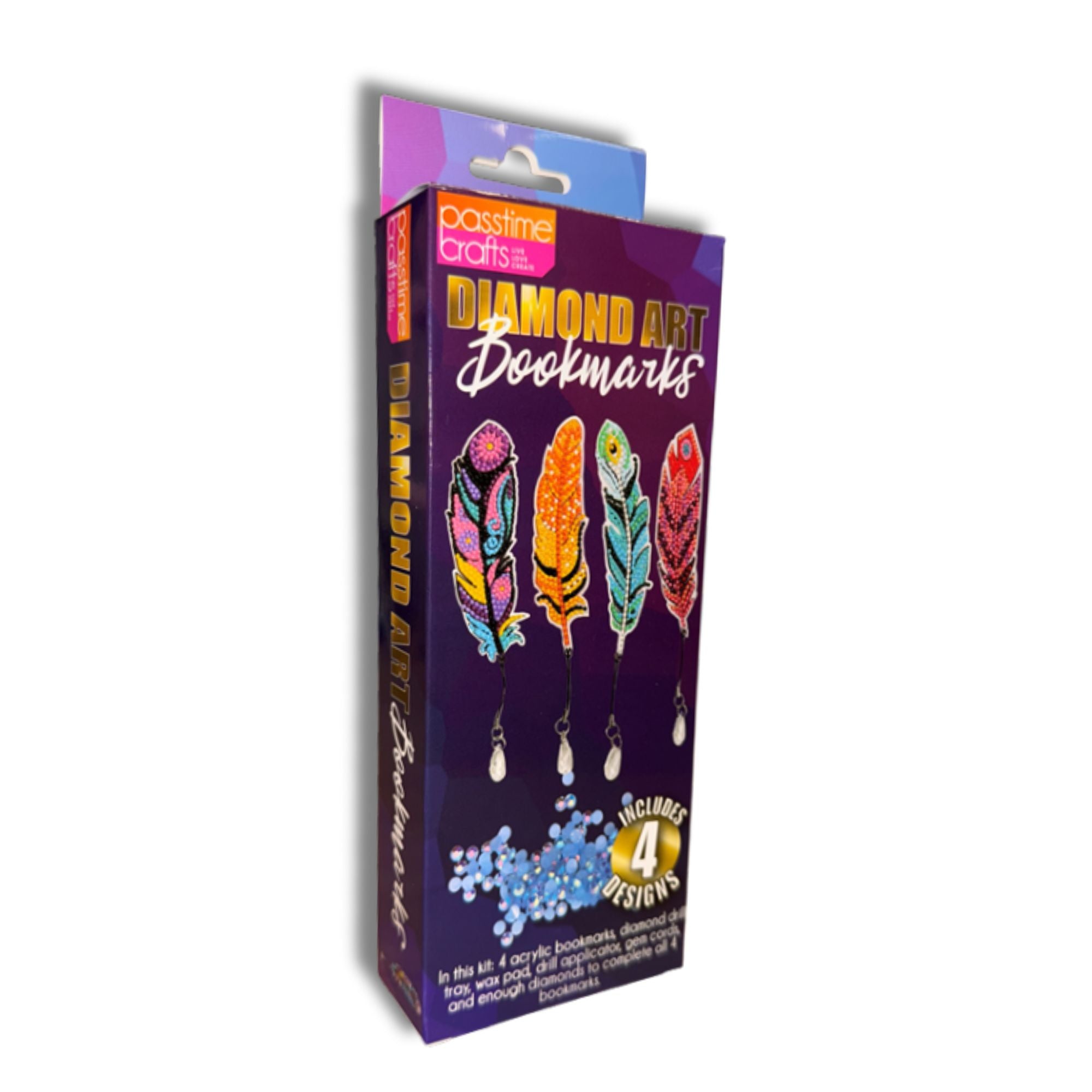 Diamond Art Bookmarks Pack of 4