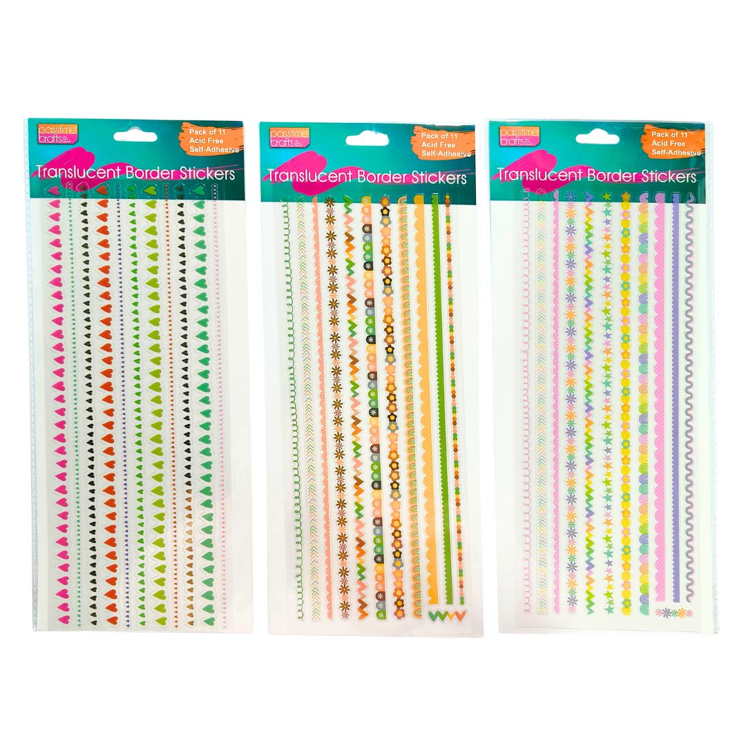 Translucent Border Stickers 27cm – Passtime Crafts
