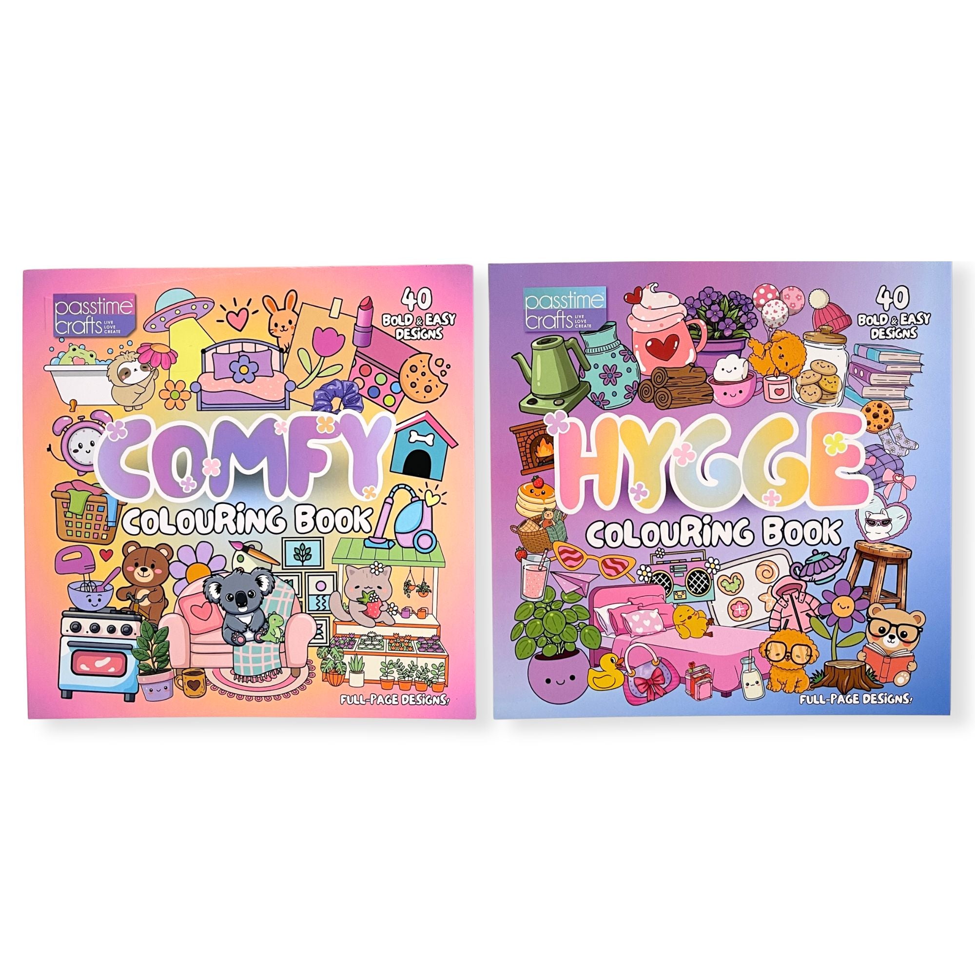 Bold and Easy Colouring Book - New designs!