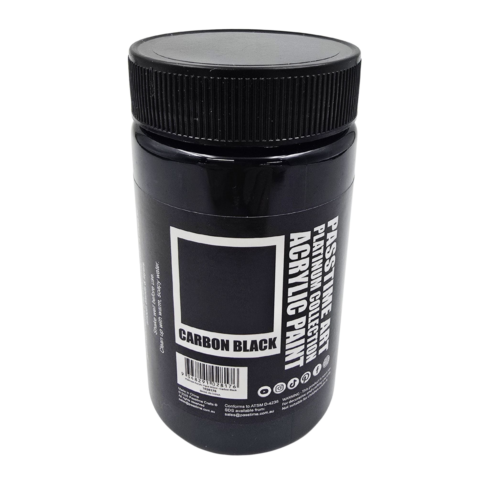 Platinum Acrylic Paint 300ml - Carbon Black