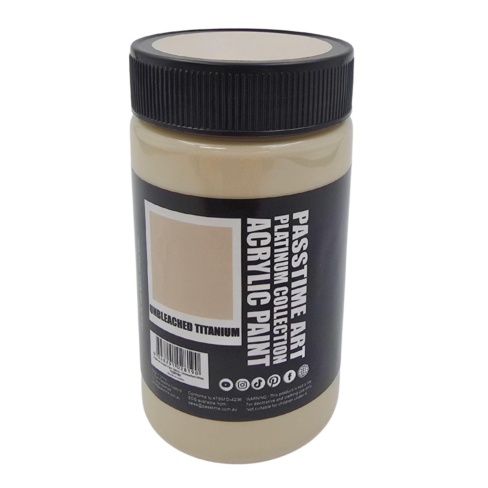 Platinum Acrylic Paint 300ml - Unbleached Titanium