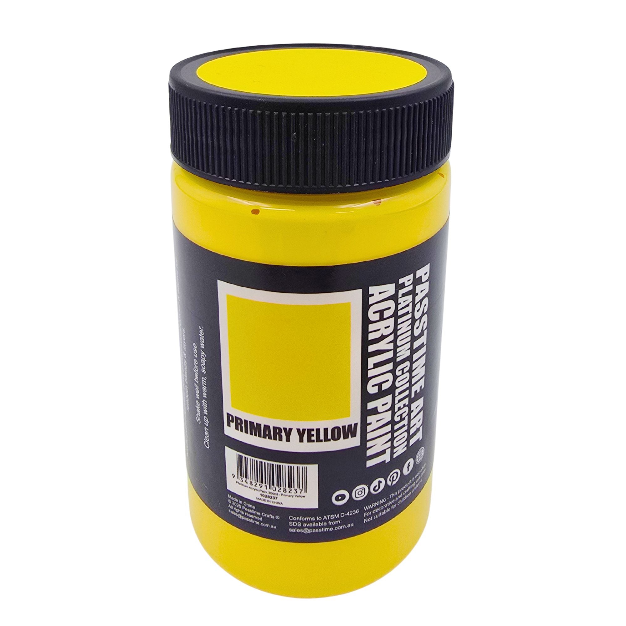 Platinum Acrylic Paint 300ml - Primary Yellow