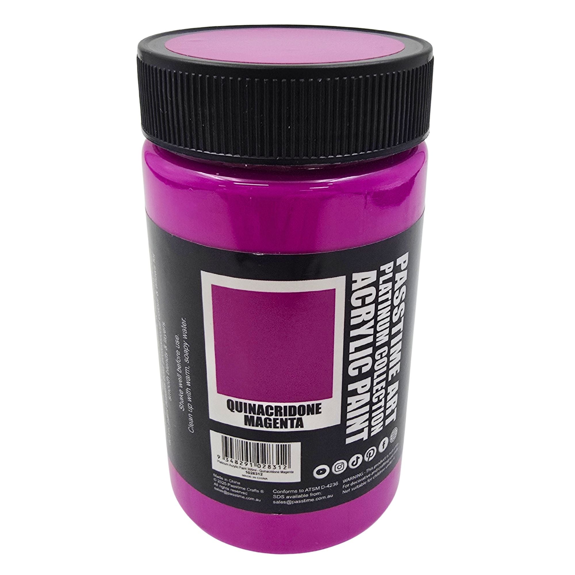 Platinum Acrylic Paint 300ml - Quinacridone Magenta