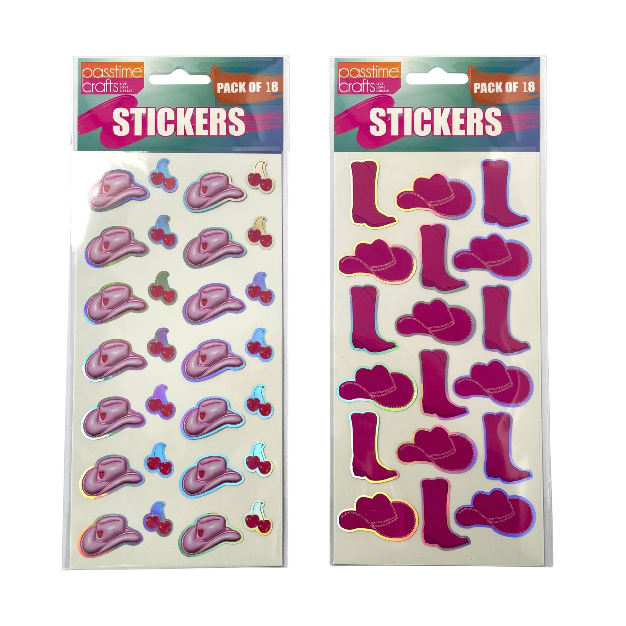Holographic Cowgirl Stickers