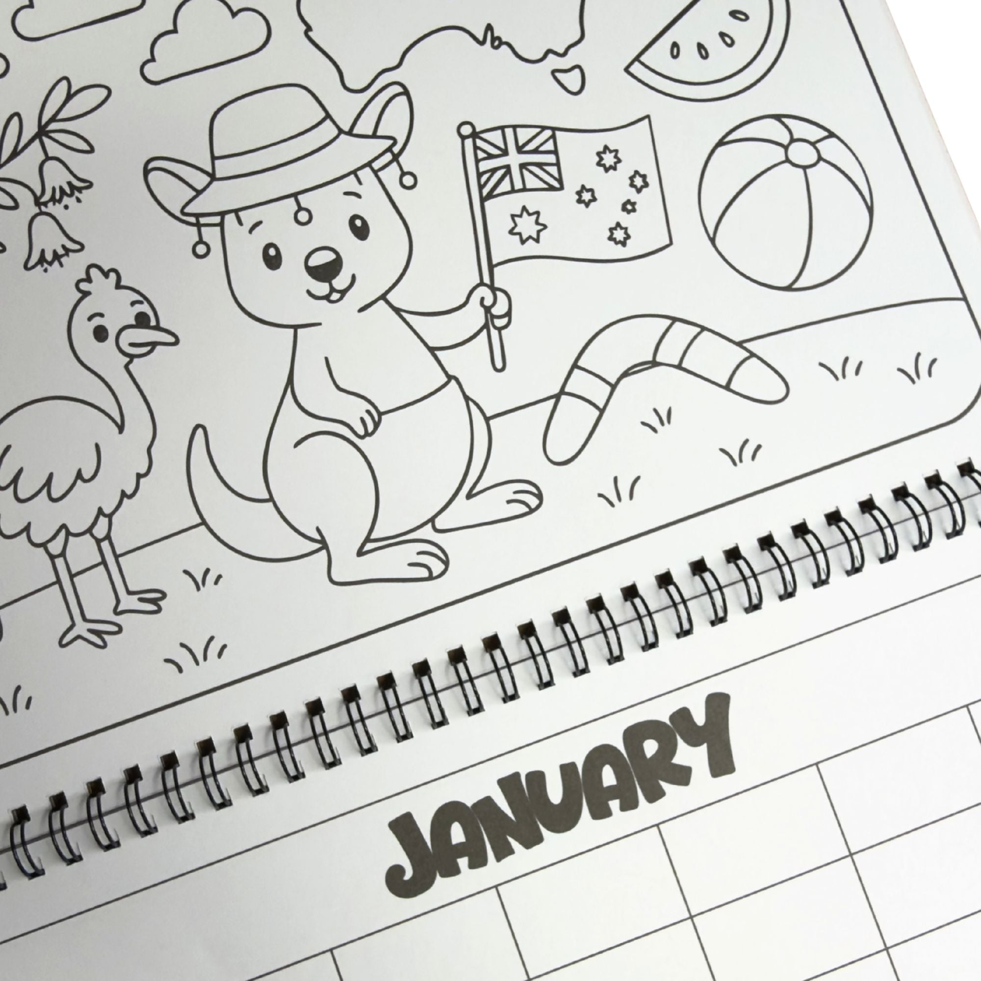 Colour Your Year A4 Calendar