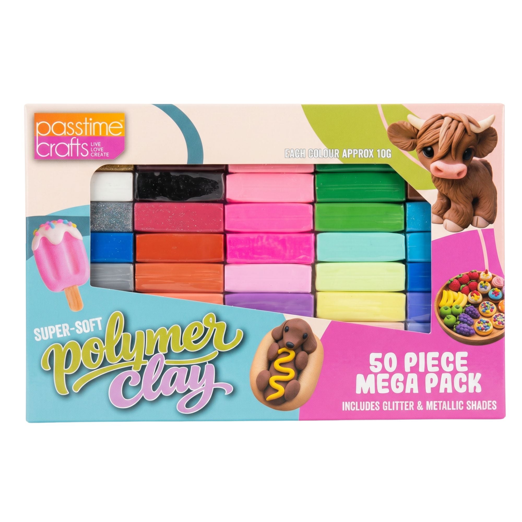 Super-Soft Polymer Clay Mega 50 Pack – Passtime Crafts