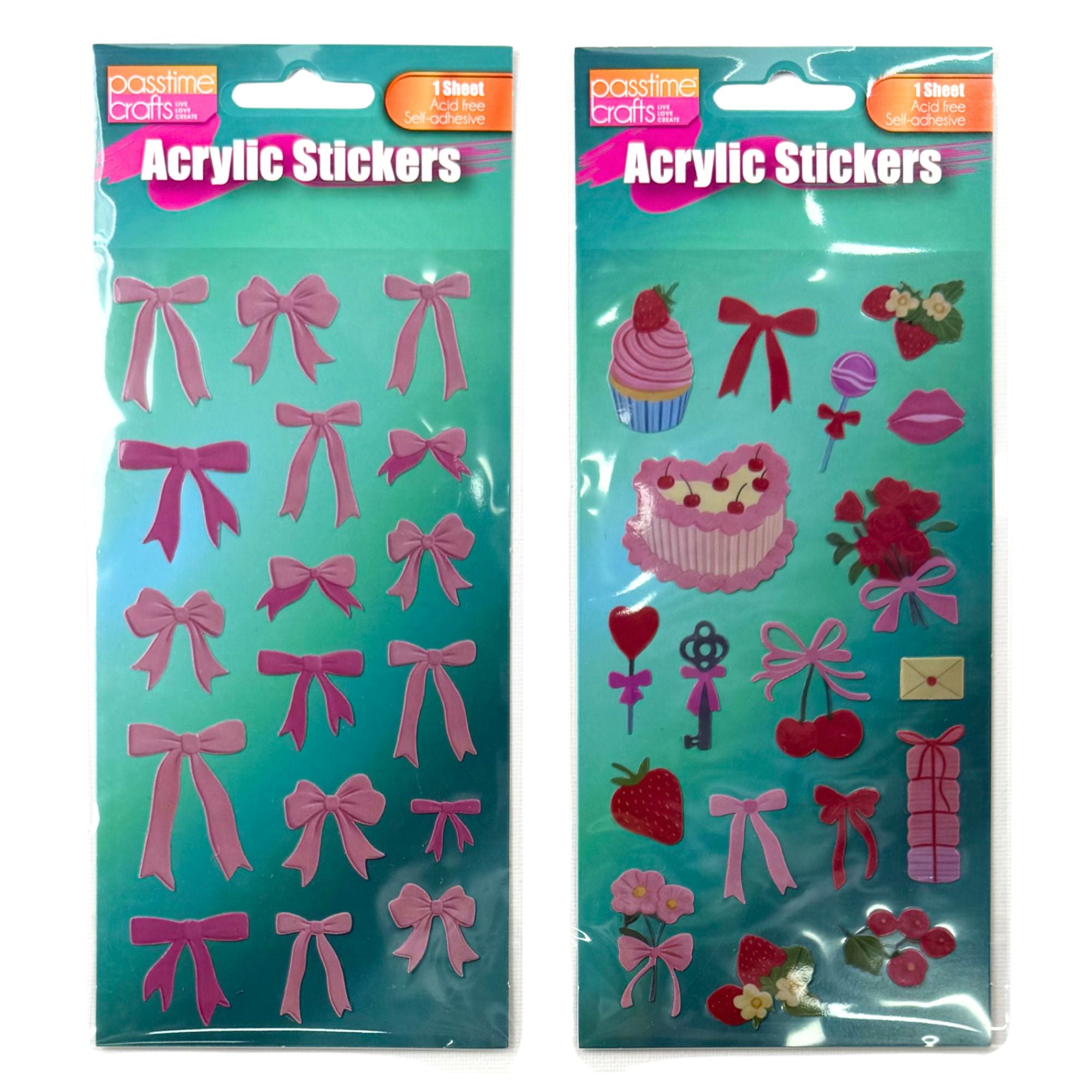 Acrylic Stickers Sweet Bows