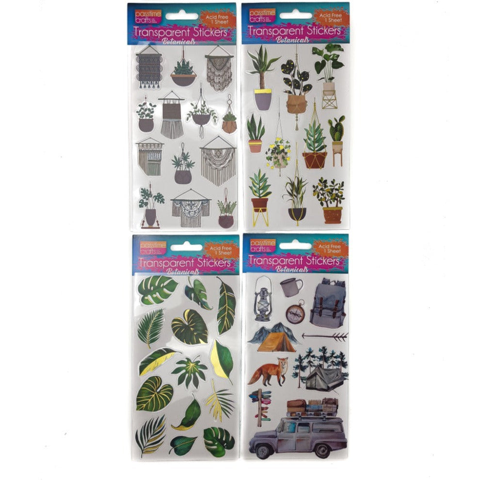 Translucent Botanical Stickers 10x21cm – Passtime Crafts