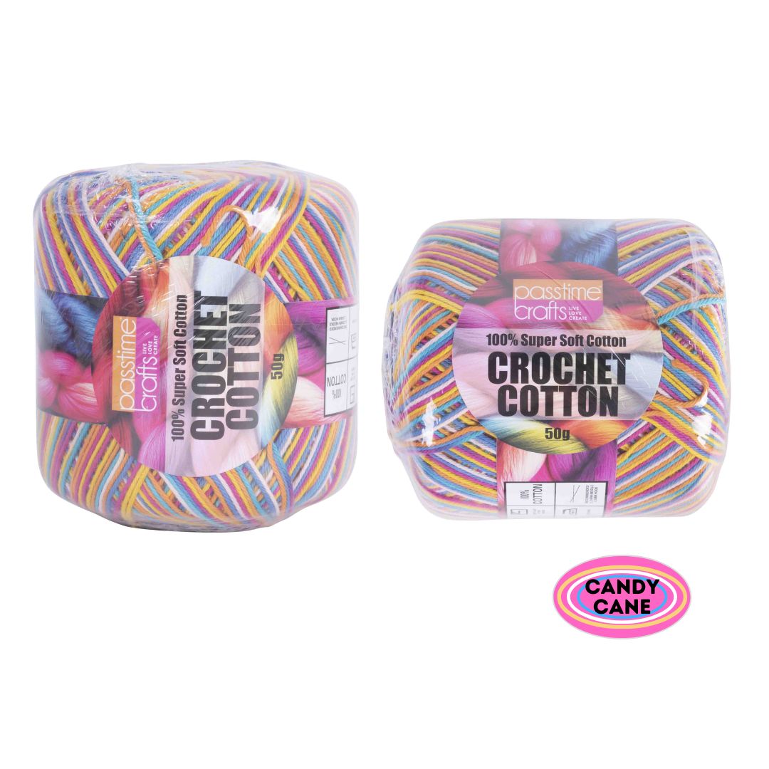 Crochet Cotton 50G Candy Cane – Passtime Crafts